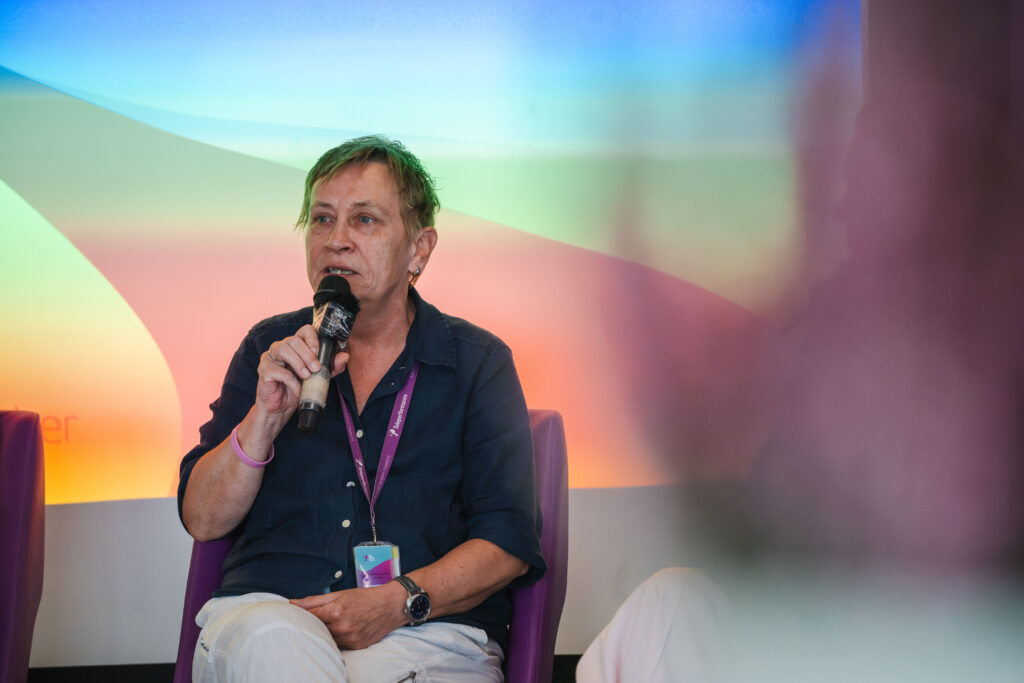 Strength and Advocacy Breast Cancer Survivor during pink october panel