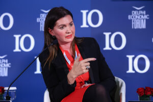 The CEO of TP Greece, in the panel discussion: “The AI Race & the Future of Innovation.” at Delphi Economic Forum X