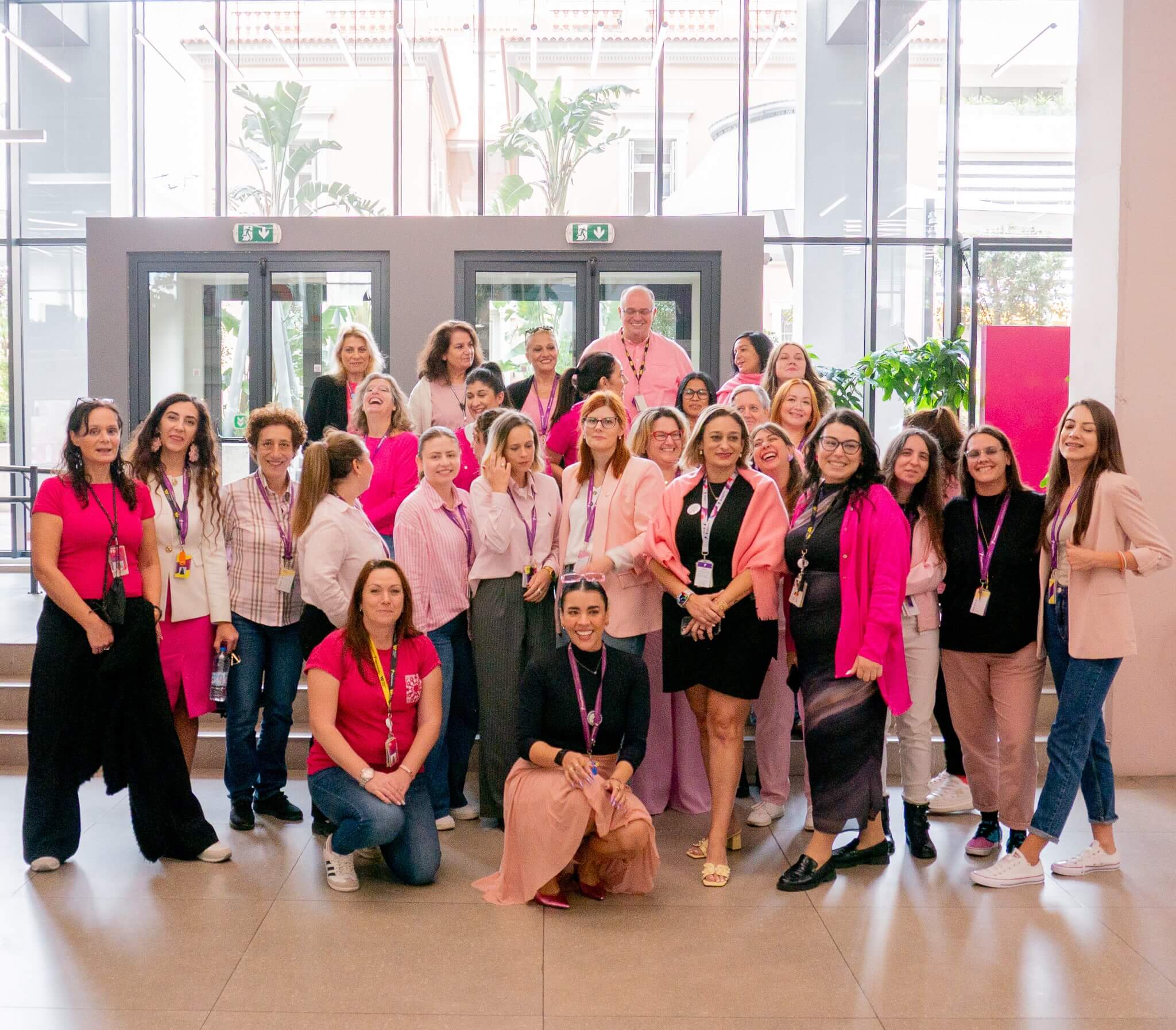 TP Team wearing pink for Pink October