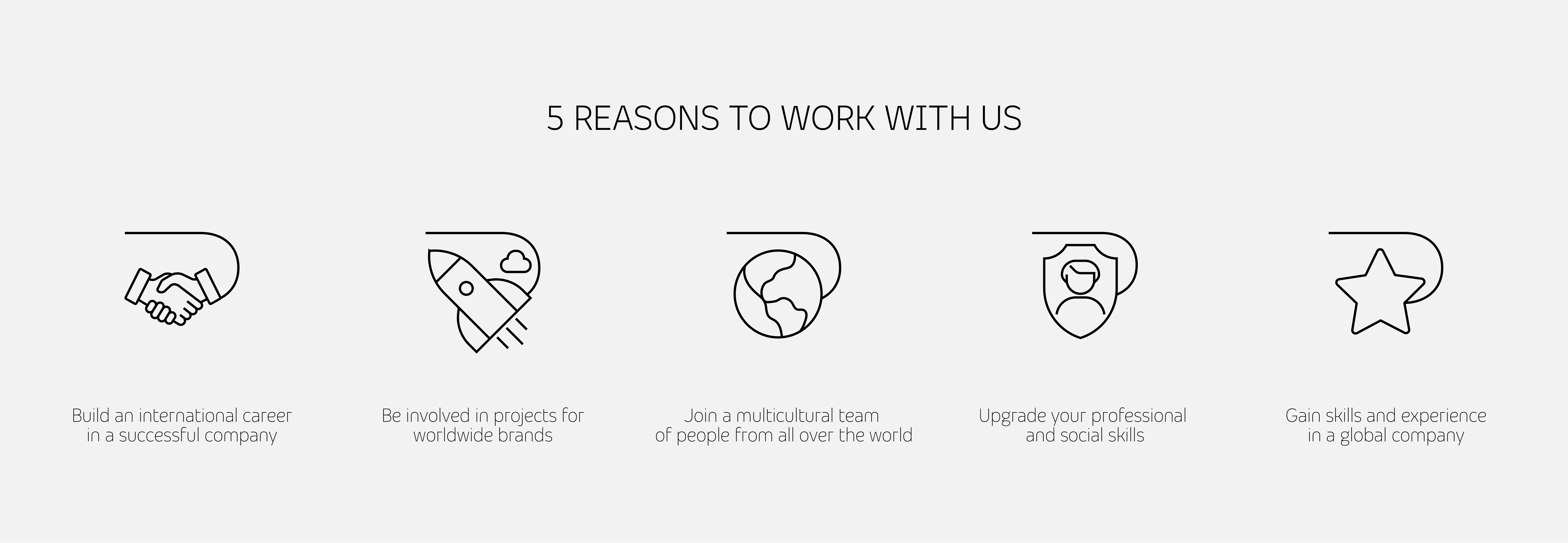 5 Reasons to Work with us five reasons to work with us